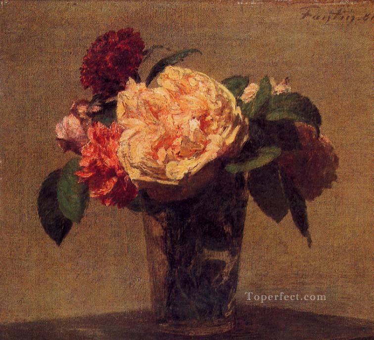 Flowers in a Vase flower painter Henri Fantin Latour Oil Paintings